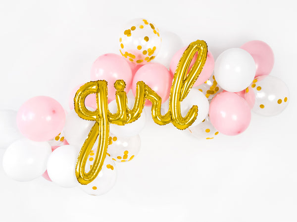 Palloncino con scritta Girl color oro