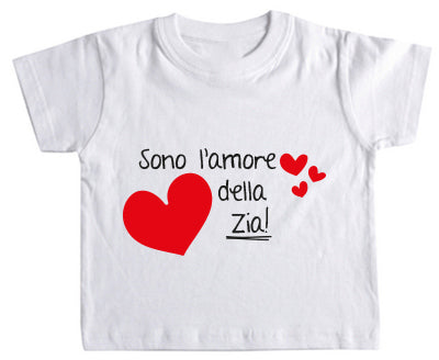 Sono l'amore di Zia - T-Shirt baby