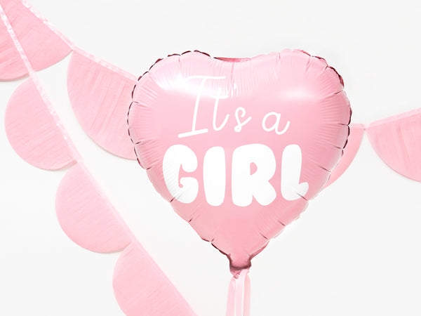 Un palloncino rosa a forma di cuore - It's a Girl