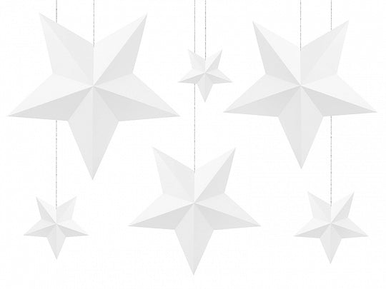 Set decorazioni stelle - Bianco